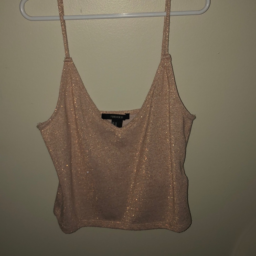 Gold/pink glitter top!